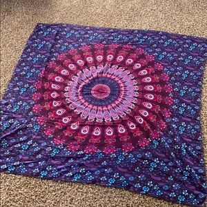 Purple design tapestry
